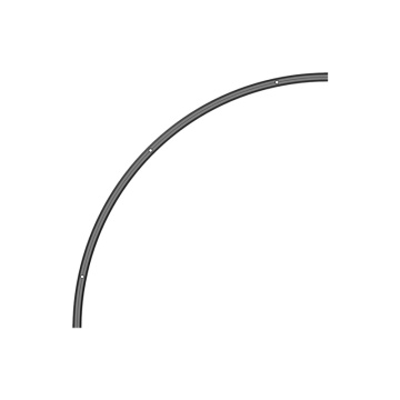 Sina curbata aplicata 6mm Ultra Slim Momentum - D:600, 6mm, Negru