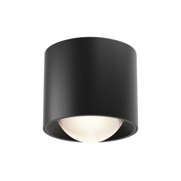 Spot aplicat Lens - Ø 9 cm, 3000K, Negru