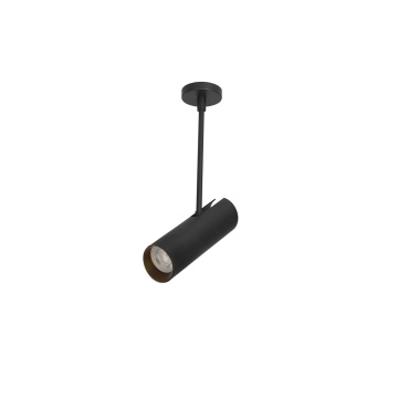 Spot aplicat Lens Round Bk/Bk - Negru