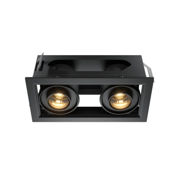 Spot incastrat Metal Modern - 19.4 cm, 3000K, Negru