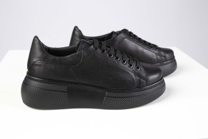 Sneakers Damă – Urban Black din Piele Naturală - Img 2