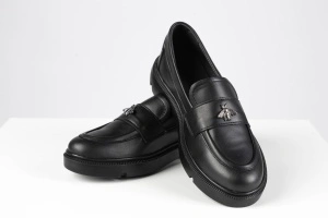 Mocasini Damă – Black Bee Chunky din Piele Naturală - Img 4