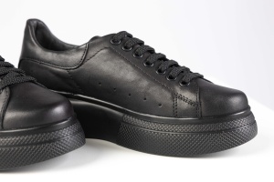 Sneakers Damă – Urban Black din Piele Naturală - Img 3