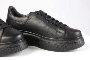 Sneakers Damă – Urban Black din Piele Naturală - Img 3