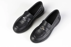 Mocasini Damă – Black Bee Chunky din Piele Naturală