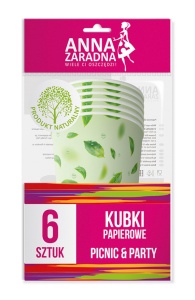 Pahare din carton - set 6 bucăți