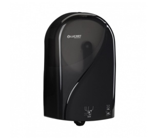 Dispenser Autocut din plastic pentru role de hartie igienica, negru - Jumbo Identity, LUCART