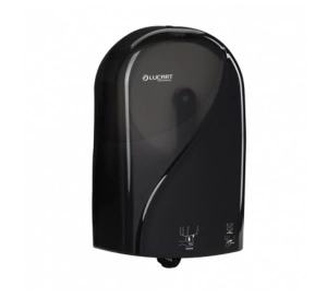 Dispenser Autocut din plastic pentru role de hartie igienica, negru - Jumbo Identity, LUCART