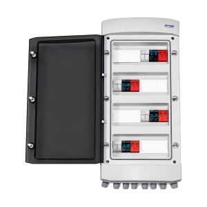 Tablou DC Fotovoltaic, 4 Stringuri, 600V, 16A, Limitatoare Supratensiune, Presetupe, IP65