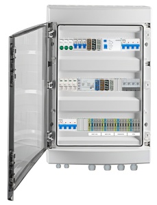 Tablou AC Fotovoltaic, 10 kW, Trifazat, Bypass, Monitorizare Faze, Descărcător AC, IP65, SCHRACK