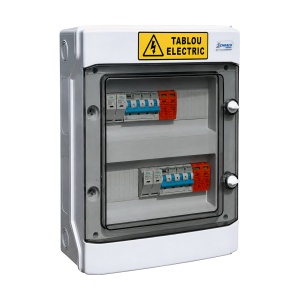 Tablou DC Fotovoltaic, 2 Stringuri, 800V, 16A, Limitatoare Supratensiune, Presetupe, IP65
