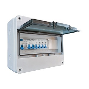 Tablou electric rezidential monofazat, 6 circuite, aparent, cu sonerie și protecție diferențială, IP55, SCHRACK - Img 3