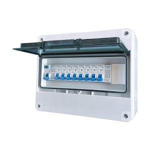 Tablou electric rezidential monofazat, 8 circuite, aparent, cu sonerie și protecție diferențială, IP55, SCHRACK - Img 2