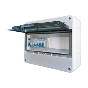 Tablou electric rezidential monofazat, 4 circuite, aparent, cu sonerie și protecție diferențială, IP55, SCHRACK - Img 2