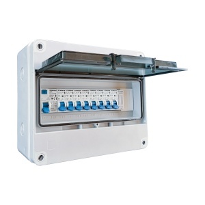 Tablou electric rezidential monofazat, 8 circuite, aparent, cu sonerie și protecție diferențială, IP55, SCHRACK - Img 3