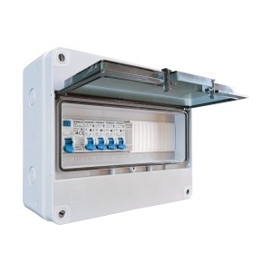 Tablou electric rezidential monofazat, 4 circuite, aparent, cu sonerie și protecție diferențială, IP55, SCHRACK - Img 3