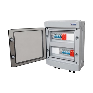 Tablou DC Fotovoltaic, 2 Stringuri, 1000V, 16A, Limitatoare Supratensiune, Conectori MC4, IP65