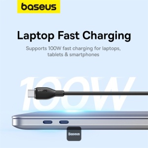 Cablu alimentare si date Baseus Pudding Series, FastCharging Data Cable , USB Type-C la USB Type-C 100W, 1.2m, negru - Img 3