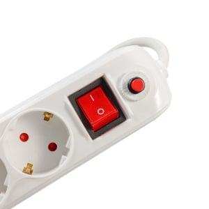 Prelungitor Spacer Schuko 5P-1.8m USB Alb - Img 2