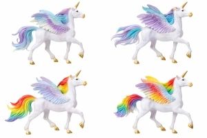 Set 4 figurine cu unicorni