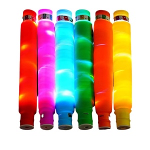 Set 6 Tuburi cu Lumina LED, Fidget Pop Tube, multicolor