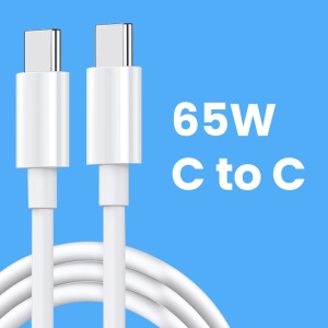 Cablu alimentare si date, FastCharge, USB Type-C la USB Type-C 65W, 2m alb - Img 2
