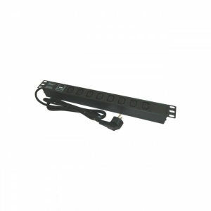 PDU, 19 inch, 8 prize C13,protectie la supratensiune, 16A, 3500W, 3x1.5, 2m - EMTEX