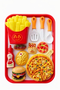 Set accesorii mancare tip fast-food