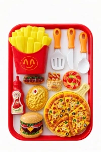 Set accesorii mancare tip fast-food