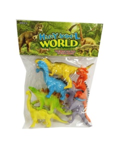 Set 6 Animale Dinozauri Colorate Happy Animal