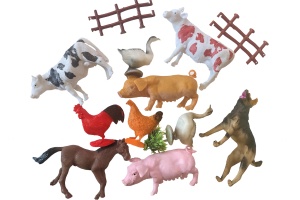 Set 10 figurine animale ferma