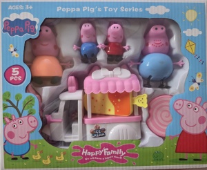 Set 4 figurine Peppa Pig la inghetata