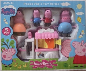 Set 4 figurine Peppa Pig la inghetata