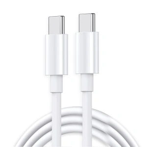 Cablu alimentare si date, FastCharge, USB Type-C la USB Type-C 65W, 2m alb