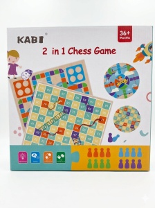 Joc de societate lemn 2 in 1 Kabi