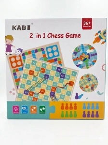 Joc de societate lemn 2 in 1 Kabi