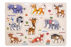 Puzzle lemn animale salbatic TONIC