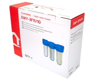 Filtru apa triplu, carbune/bumbac/sita, 3x1"x10", EWY-3F11/10 - Img 3