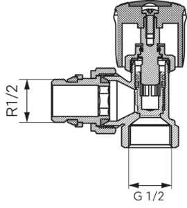 ROBINET TUR COLTAR 1/2" PENTRU RADIATOR ZG5YU - Img 2