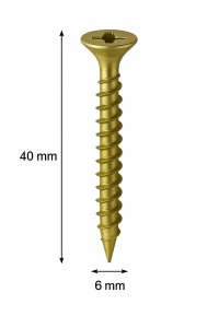 SURUB PAL SI LEMN CAP INECAT 6 X 40MM (500 BUC)