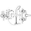 BATERIE PERETE DUS BASIC, CROM CU ACCESORII BBC77 - Img 2
