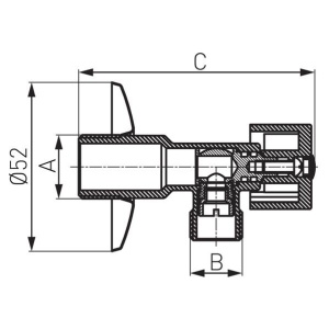ROBINET COLTAR CU BILA 1/2"X1/2" CROM Z1212K - Img 2