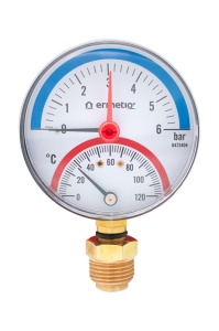Thermomanometru vertical, 6 Bar, BAR-AT06L