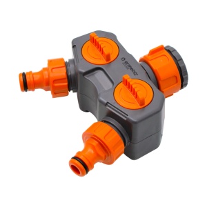 Adaptor dublu, cu robineti, ECO, GT-TY301