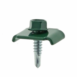 Clema fixare gard RAL 6005/ 6.3 X25 (250BUC)