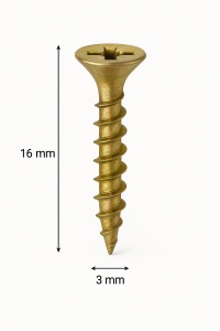 SURUB PAL SI LEMN CAP INECAT 3 X 16MM (1000 BUC)