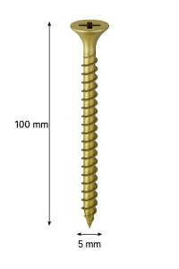 SURUB PAL SI LEMN CAP INECAT 5 X 100MM (250 BUC)