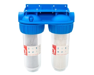 Filtru apa dublu cu sita/carbune 2x1"x10" - Img 3
