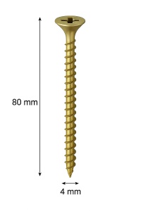 SURUB PAL SI LEMN CAP INECAT 4 X 80MM (500 BUC)