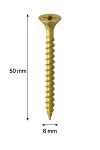 SURUB PAL SI LEMN CAP INECAT 6 X 50MM (500 BUC)